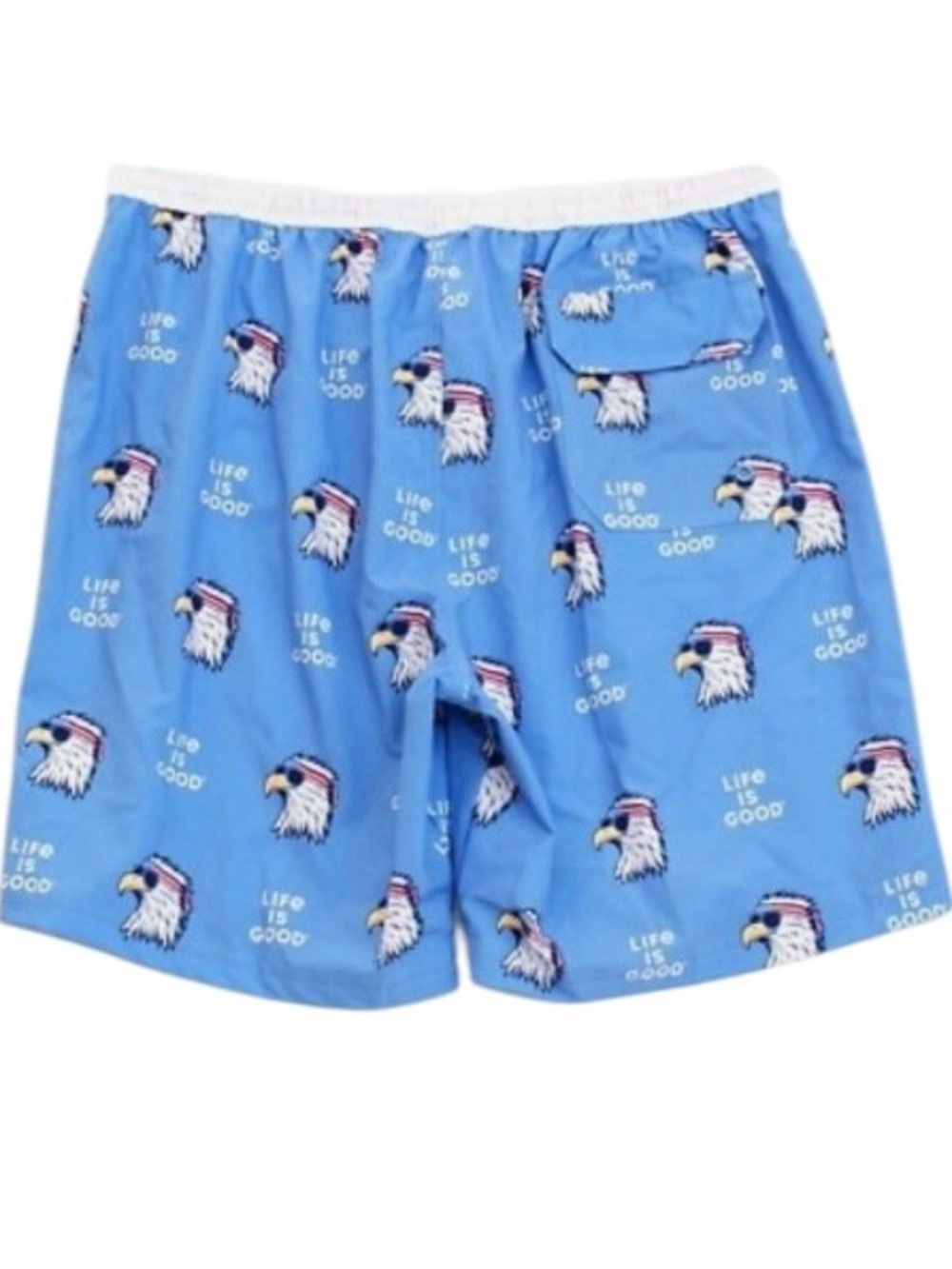 Life Is Good Blue Brief Lined Swim Trunks 50+ UPF Board Shorts Men's S NWOT - Picture 2 of 5